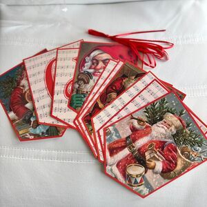 Crafting Ho Ho Ho String Your Own 9 Card Flag Mantel Banner Each Flag 7" x 5"